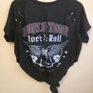 World Tour Rock & Roll Black Graphic Tee
